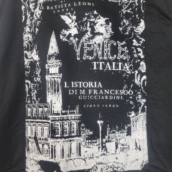 Cactus Women's Black Jean Button-up Jacket Italy Themed - Picture 5 of 7